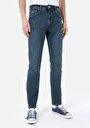 thumb-Straight Fit Düşük Bel Düz Paça Erkek İndigo Jean Pantolon