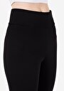 thumb-Slim Fit Yüksek Bel  Kadın Siyah Örme Tayt