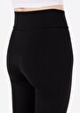 thumb-Slim Fit Yüksek Bel  Kadın Siyah Örme Tayt