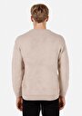 thumb-Comfort Fit Yuvarlak Yaka  Erkek Bej Kazak