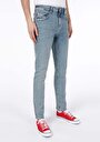 thumb-Straight Fit Düşük Bel Düz Paça Erkek İndigo Jean Pantolon