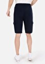 thumb-Slim Fit Orta Bel Düz Erkek Lacivert Şort