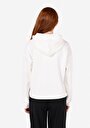 thumb-Regular Fit Kapüşonlu  Kadın Beyaz Sweatshirt