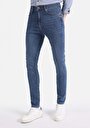 thumb-Skinny Fit Yüksek Bel Dar Paça Erkek Koyu İndigo Jean Pantolon