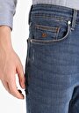 thumb-Skinny Fit Yüksek Bel Dar Paça Erkek Koyu İndigo Jean Pantolon