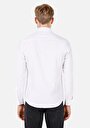thumb-Slim Fit Shirt Neck  Erkek Beyaz Uzun Kol Gömlek