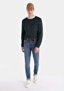 thumb-Slim Fit Düşük Bel Dar Paça Erkek Koyu İndigo Jean Pantolon
