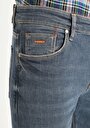 thumb-Slim Fit Düşük Bel Dar Paça Erkek İndigo Jean Pantolon
