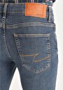 thumb-Slim Fit Düşük Bel Dar Paça Erkek İndigo Jean Pantolon
