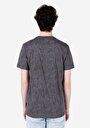 thumb-Regular Fit Yuvarlak Yaka Baskılı Erkek Antrasit Kısa Kol Tişört