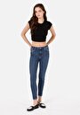 thumb-Skinny Fit Orta Bel Dar Paça Kadın Denim Jean Pantolon