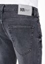 thumb-Loose Straight Fit Orta Bel Düz Paça Erkek Gri Jean Pantolon