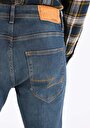 thumb-Straight Fit Düşük Bel Düz Paça Erkek İndigo Jean Denim Pantolon
