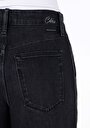 thumb-Regular Fit Kadın Siyah Denim Jean Pantolon
