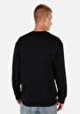 thumb-Comfort Fit Erkek Örme Siyah Sweatshirt