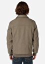 thumb-Slim Fit     Erkek Yeşil Mont Pu