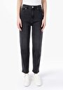 thumb-Straight Fit Kadın Siyah Denim Jean Pantolon