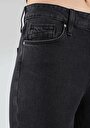 thumb-Slim Fit Orta Bel Düz Paça Kadın Siyah Jean Pantolon