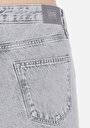 thumb-Regular Fit Yüksel Bel Geniş Paça Kadın Grey Cepli Denim Jean Pantolon