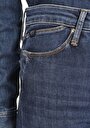 thumb-Skinny Fit Yüksek Bel Dar Paça Kadın İndigo Jean Pantolon