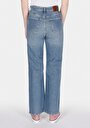 thumb-Straight Fit Yüksel Bel Düz Paça Kadın İndigo Jean Pantolon