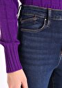 thumb-Skinny Fit Yüksek Bel Dar Paça Kadın Koyu İndigo Jean Pantolon