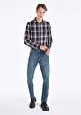 thumb-Regular Fit Orta Bel Daralan Paça Erkek İndigo Jean Pantolon