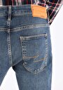thumb-Regular Fit Orta Bel Daralan Paça Erkek İndigo Jean Pantolon