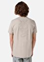 thumb-Regular Fit Yuvarlak Yaka  Erkek Bej Kısa Kol Tişört
