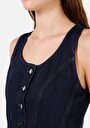 thumb-Slim Fit     Kadın Koyu Mavi Yelek