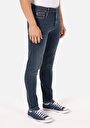 thumb-Skinny Fit Yüksel Bel Dar Paça Erkek İndigo Jean Pantolon