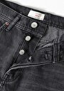 thumb-Loose Straight Fit Orta Bel Düz Paça Erkek Siyah Jean Pantolon