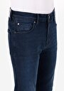 thumb-Skinny Fit Yüksek Bel Dar Paça Erkek İndigo Jean Pantolon