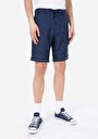 thumb-Regular Fit Cepsiz Orta Bel Düz Erkek Lacivert Şort