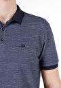 thumb-Regular Fit Polo Yaka Baskılı Erkek Lacivert Kısa Kol Tişört