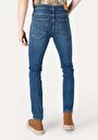 thumb-Straight Fit Düşük Bel Düz Paça Erkek İndigo Jean Pantolon
