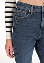thumb-Mom Fit   Kadın İndigo Jean Pantolon