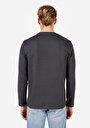 thumb-Regular Fit Yuvarlak Yaka Düz Erkek Antrasit Uzun Kol Tişört