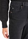 thumb-Regular Fit Yüksek Bel Tam Boy Paça Kadın Siyah Jean Pantolon