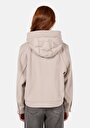 thumb-Regular Fit Kapüşonlu    Kadın Bej Mont