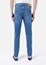 thumb-Slim Fit Düşük Bel Dar Paça Fermuarlı Erkek Mid İndigo Denim Jean Pantolon