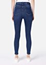 thumb-Skinny Fit Kadın Koyu İndigo Denim Jean Pantolon
