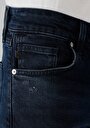 thumb-Slim Fit Düşük Bel Dar Paça Pamuklu Erkek Blue Black Denim Jean Pantolon