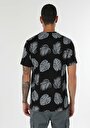 thumb-Regular Fit Yuvarlak Yaka Baskılı Erkek Siyah Kısa Kol Tişört