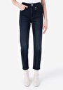 thumb-Slim Fit Orta Bel Daralan Paça Kadın Denim Jean Pantolon