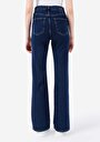thumb-Regular Fit Orta Bel Bootcut Kadın İndigo Pamuklu Jean Pantolon