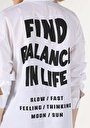 thumb-Relaxed Fit Shirt Neck Baskılı Kadın Beyaz Uzun Kol Gömlek