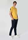thumb-Regular Fit Polo Yaka Düz Erkek Sari Kısa Kol Tişört