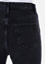 thumb-Mom Fit  Daralan Paça Kadın Denim Jean Pantolon