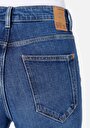 thumb-Mom Fit Daralan Paça Cepli Kadın Denim Jean Pantolon